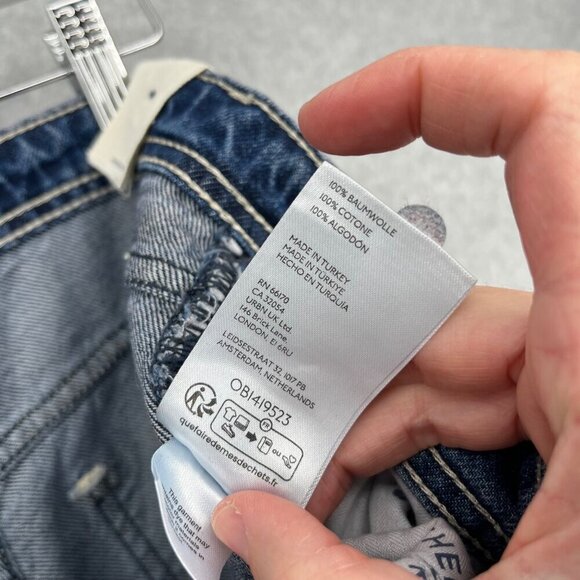 We the Free People Moxie Low Slung Pull On Barrel Jeans Size 29 Dark Romance NEW - Picture 9 of 15